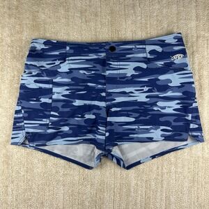 AFTCO‎ Original Fishing Shorts Womens Size 12 Blue Fishing Nylon Elastic Waist